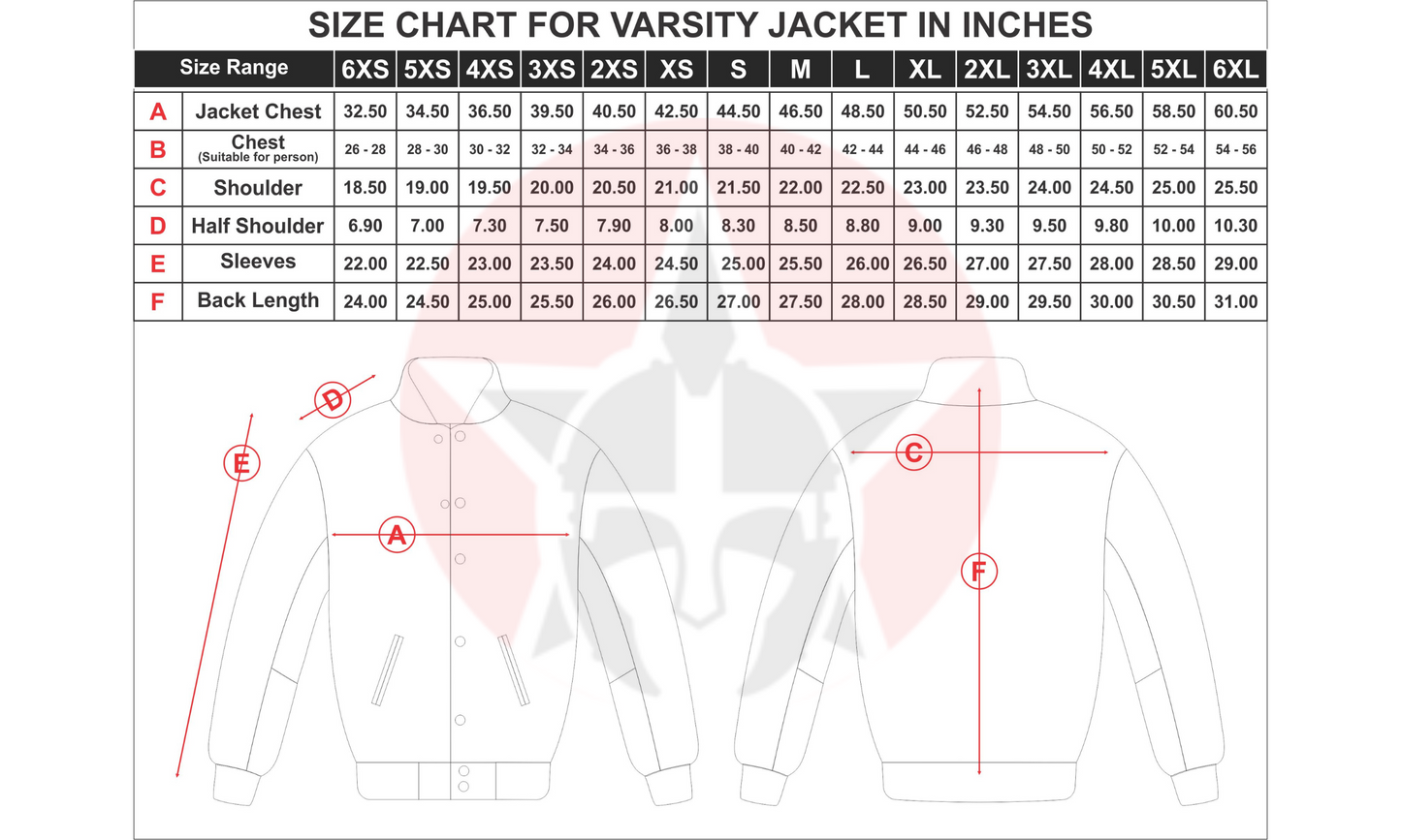 Personalized Classic Vinyl/Printed Satin Varsity Jacket