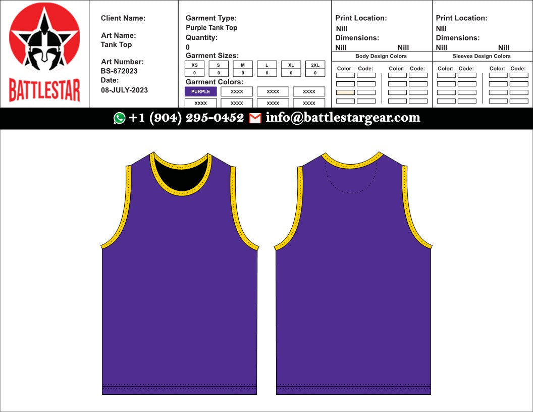 Personalized 3 Cotton Jersey Tank Tops Large Size