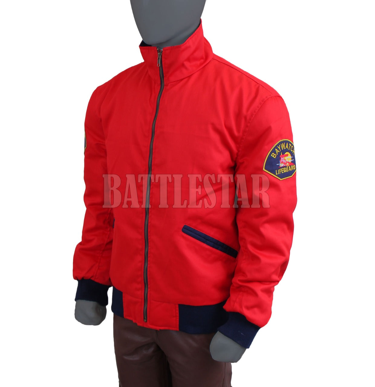 David Hasselhoff Baywatch Red Cotton Trendy Jacket - Battlestar Clothing & Gears Co