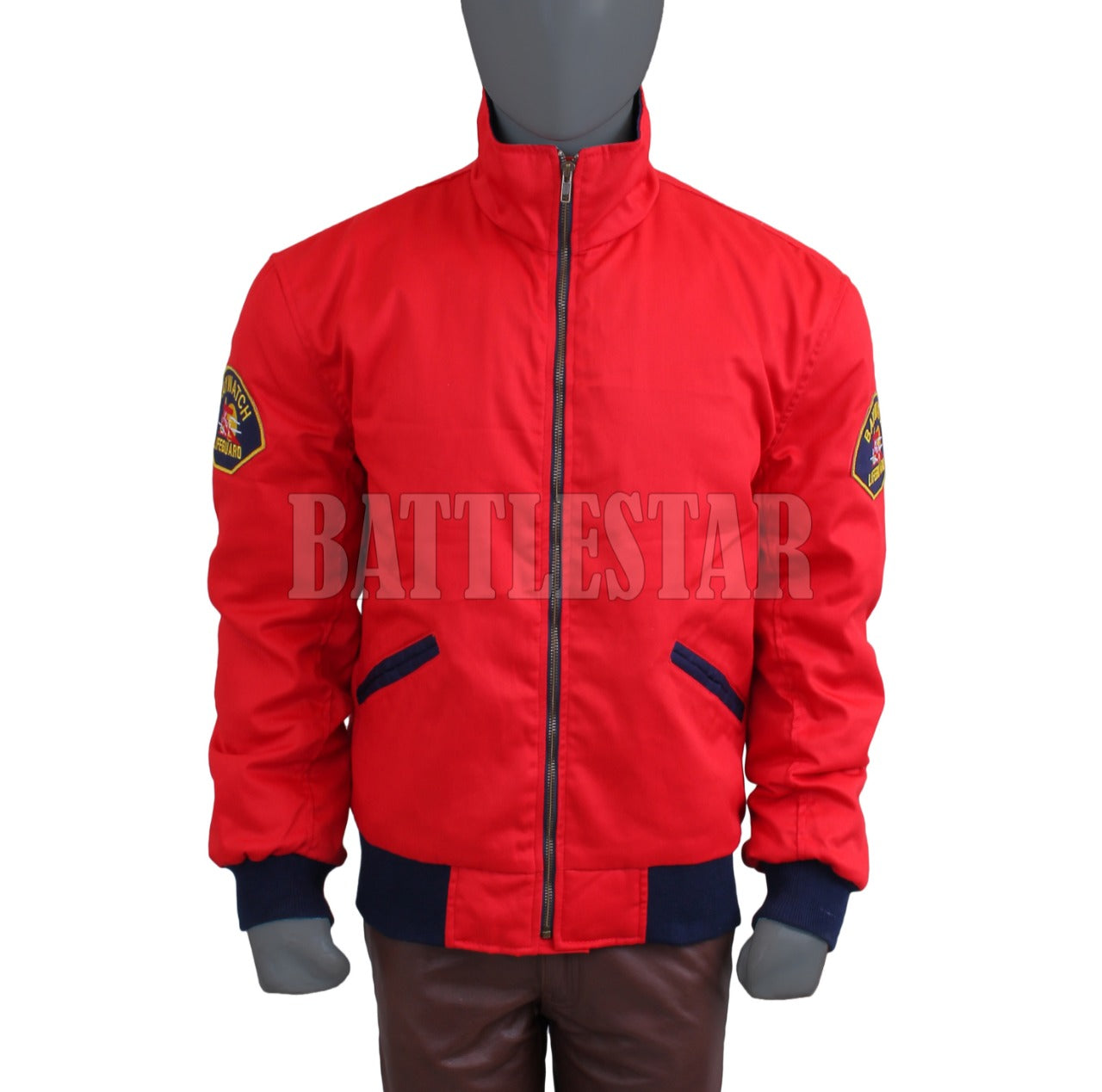 David Hasselhoff Baywatch Red Cotton Trendy Jacket - Battlestar Clothing & Gears Co