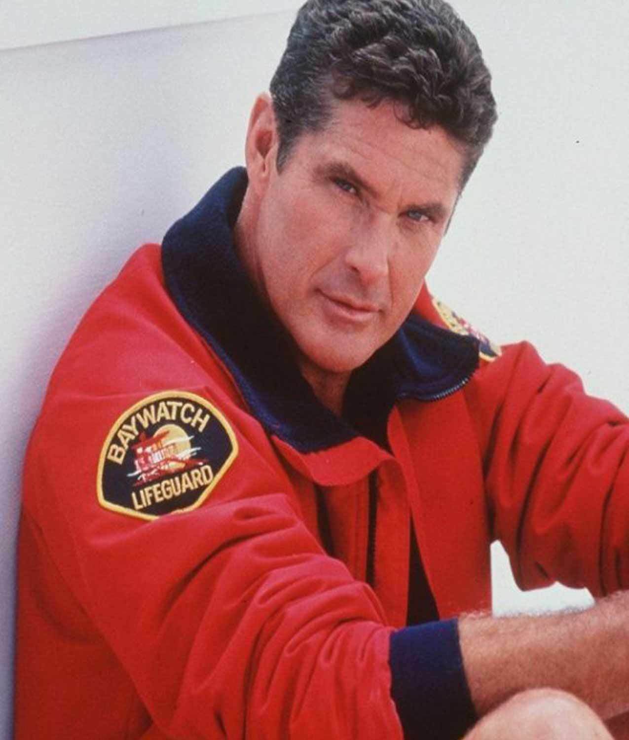 David Hasselhoff Baywatch Red Cotton Trendy Jacket - Battlestar Clothing & Gears Co