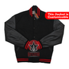 Black Wool & Leather Sleeves Varsity Bomber Baseball Jacket