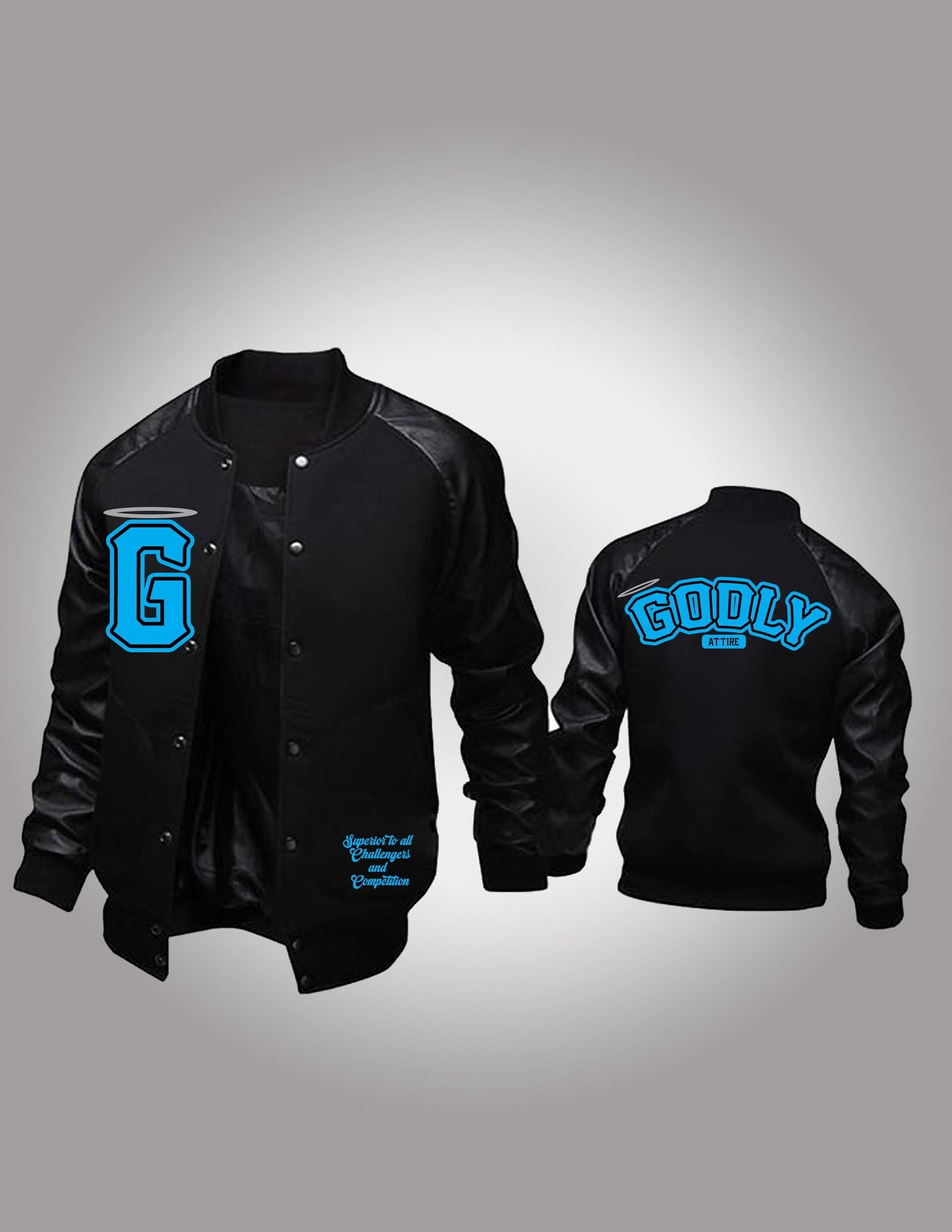 Personalized Wool & Leather Raglan Sleeves Chenille Embroidered Varsity Jacket