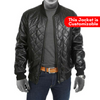 Load image into Gallery viewer, Men&#39;s New Style Black Real Leather Quilted Bomber Jacket