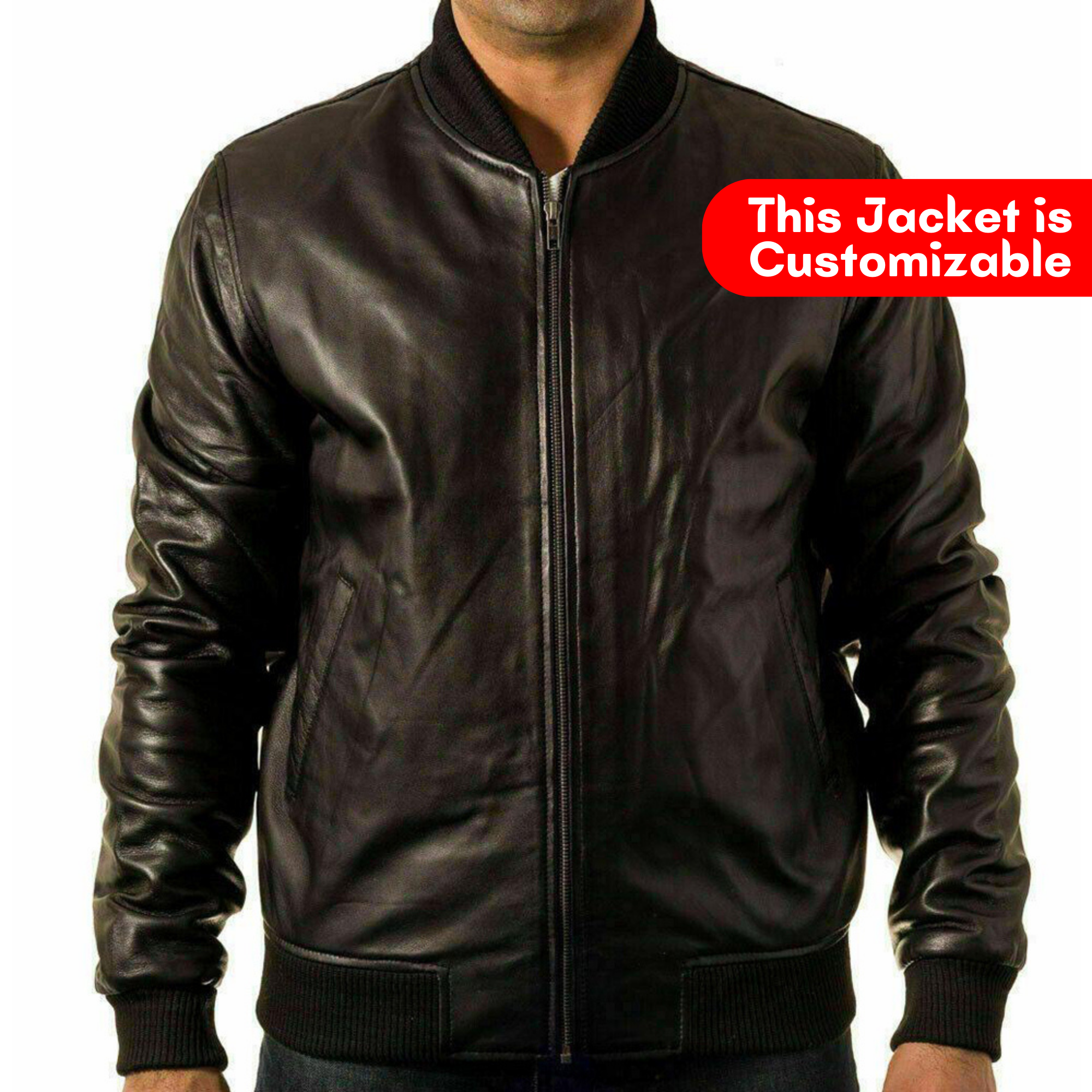 Bomber Style Leather Fashion Varsity 80's Casual Jacket