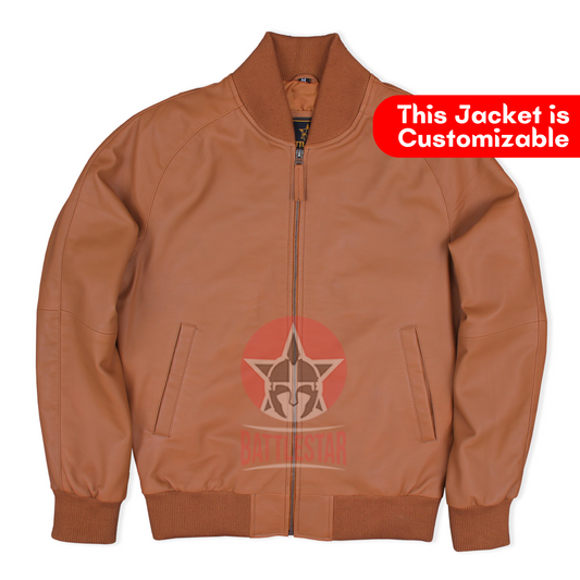 Brown Full Leather Classic Varsity Baseball Jacket