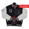 Load image into Gallery viewer, Musical EJ Black Wool White Leather Sleeves Baseball Jacket