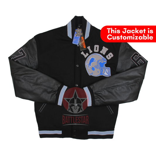 Beverly Hills Cop Eddie Murphy Axel Foley Detroit Lions Jacket (Black Sleeves Edition)