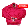 Red Satin Varsity Baseball Jacket