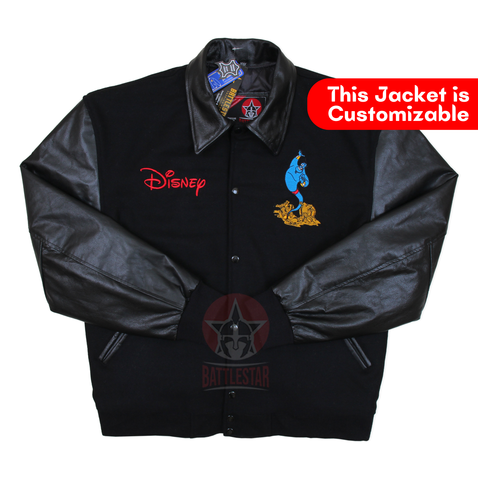 Aladdin Magic Carpet Byron Collar Varsity Baseball Jacket