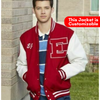 Load image into Gallery viewer, Musical EJ Red Wool Baseball Jacket White Leather Sleeves