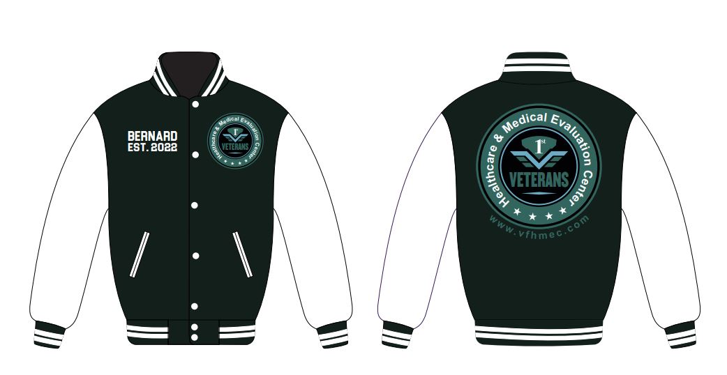 Personalized Embroidered Wool Leather Varsity Jacket (As Discussed)