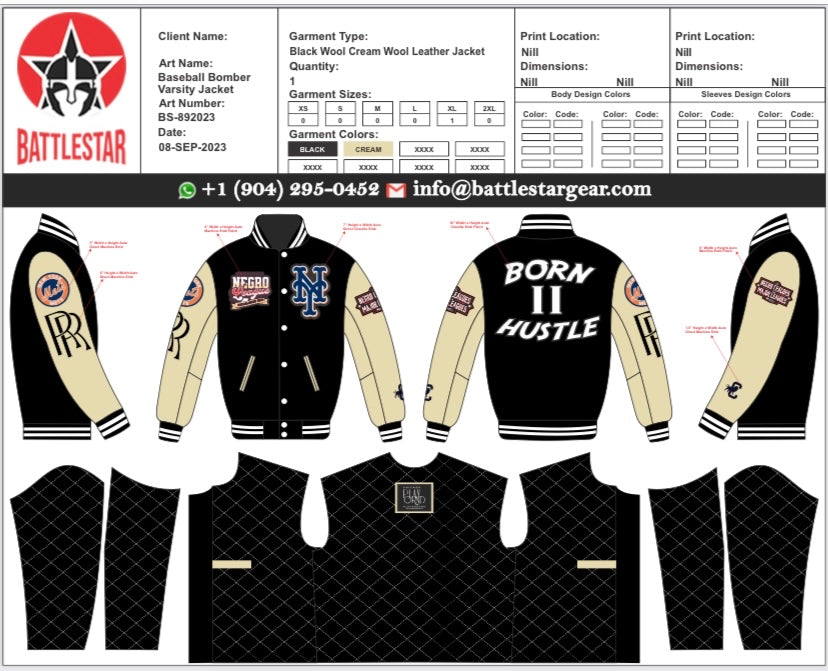Personalized Wool Leather 2XL Varsity Jacket
