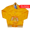 Load image into Gallery viewer, Gold Satin Varsity Baseball Jacket Golden white Rib