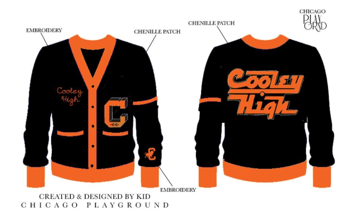 Personalized Knitted Embroidered Cardigans (Blue White & Black Orange)