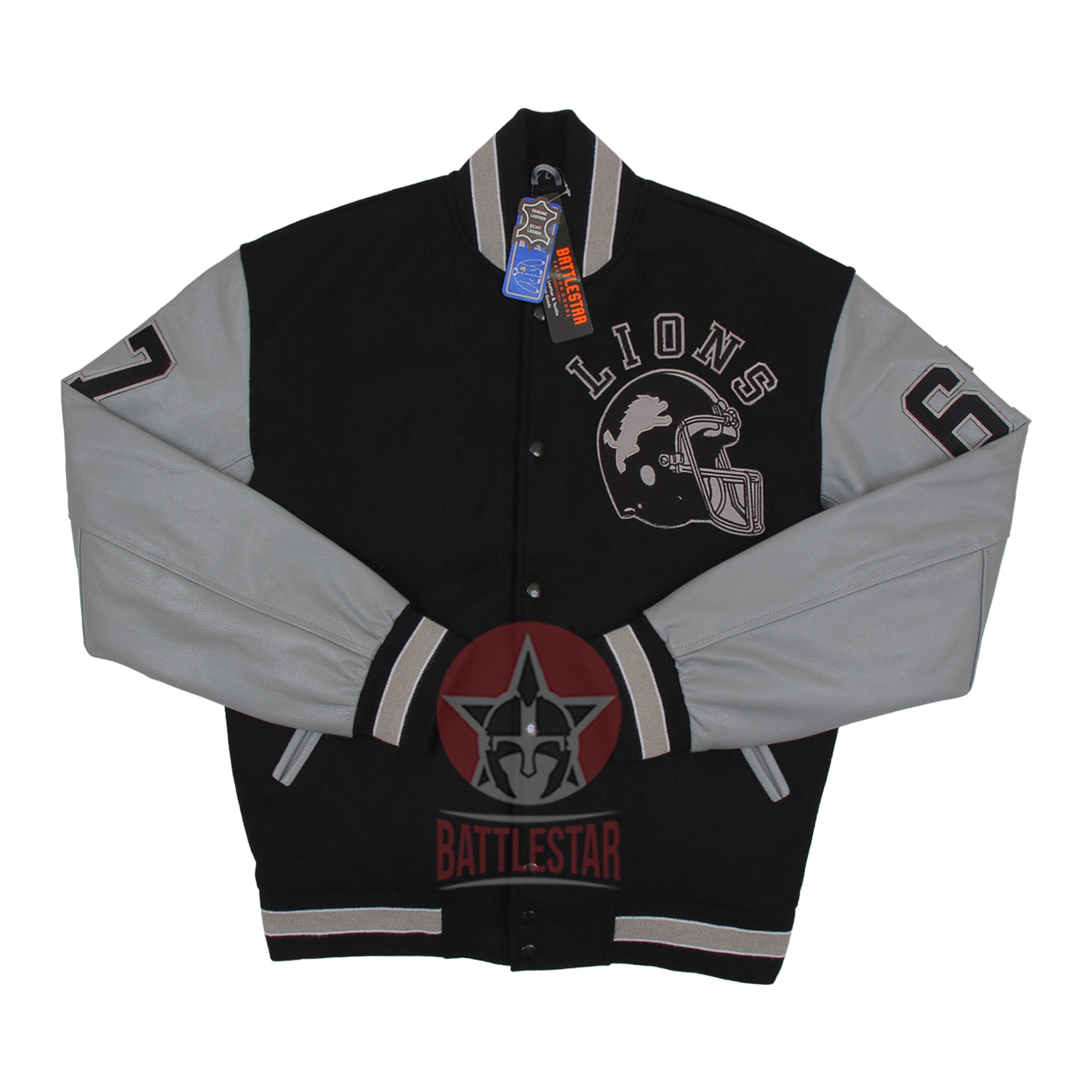 Beverly Hills Cop Eddie Murphy Axel Foley Detroit Lions Jacket (Gray Sleeves Edition)
