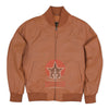 Load image into Gallery viewer, Brown Full Leather Varsity Bomber Winter Jacket