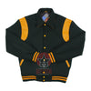 Load image into Gallery viewer, Forest Green Byron Collar Baseball Varsity Jacket