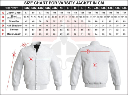 Maroon Wool Varsity Jacket White Stripes