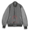 Load image into Gallery viewer, Gray Wool Leather Sleeves Varsity Baseball Jacket