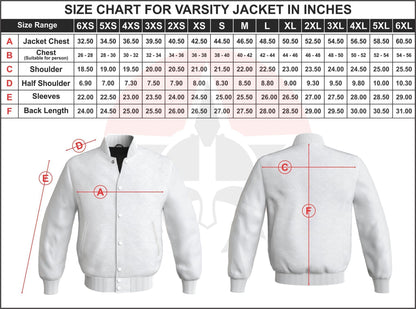 Maroon Wool Varsity Jacket White Stripes