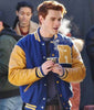 Riverdale KJ Apa Archie Royal Blue Gold Yellow Varsity Jacket - Battlestar Clothing & Gears Co