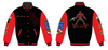 Load image into Gallery viewer, Personalized Embroidered Black &amp; Red Varsity Jackets