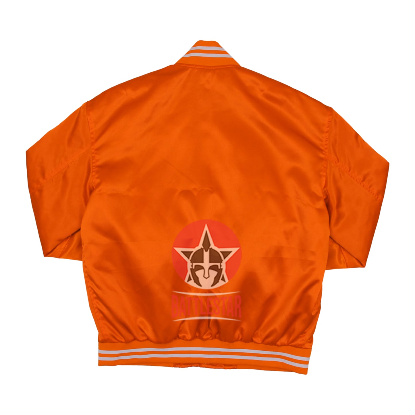 Orange Satin Varsity Baseball Jacket