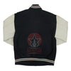 Black Wool Cream Leather Sleeves Varsity Baseball Jacket