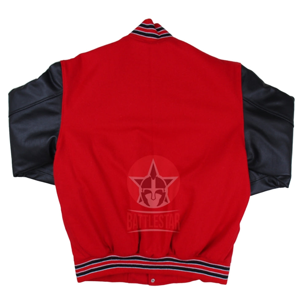 Rock Elvis In Concert Wool Leather Baseball Jacket
