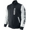 M. Jordan KOBE Destroyer XXIV Jacket white Leather Sleeves - Battlestar Clothing & Gears Co