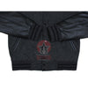 Load image into Gallery viewer, Dark Gray Wool Black Leather Sleeves Varsity Baseball Jacket
