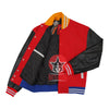 Load image into Gallery viewer, Red Wool Black Leather Varsity Baseball Jacket