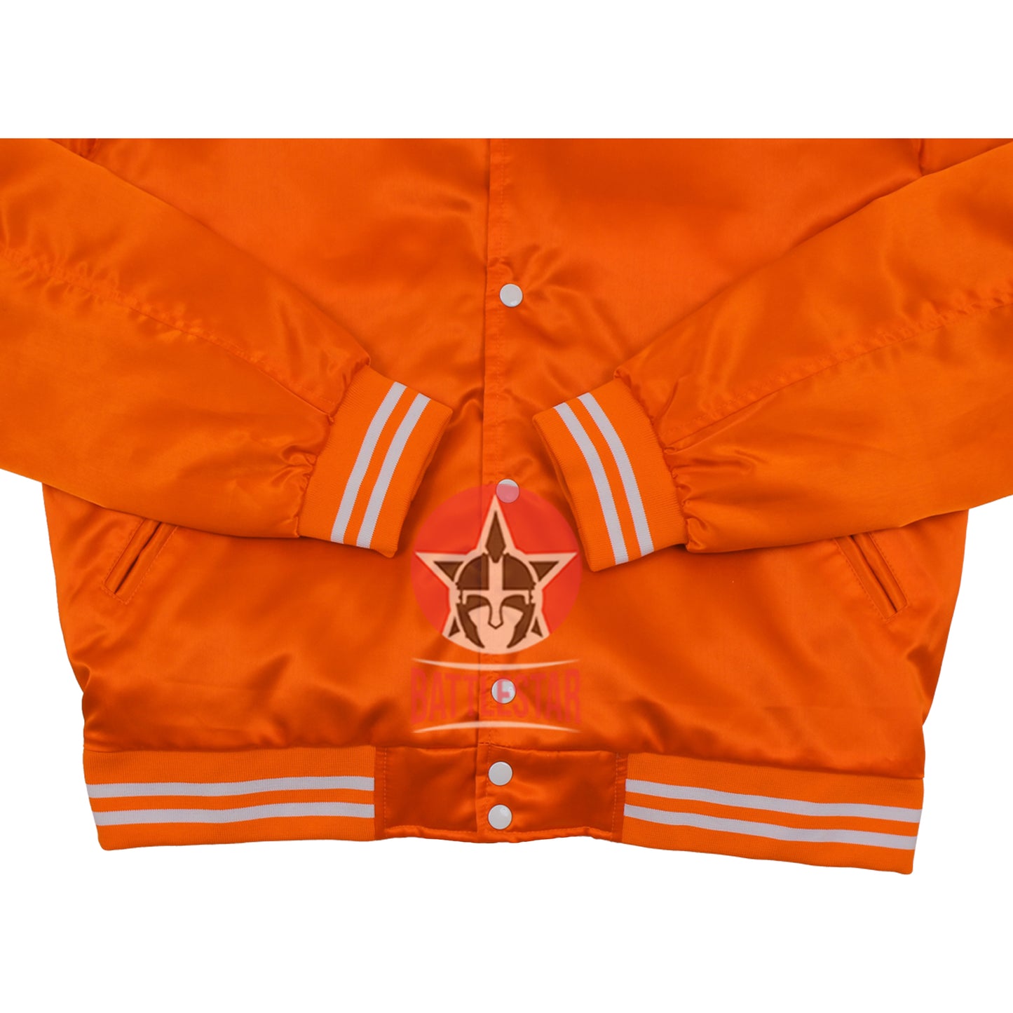 Orange Satin Varsity Baseball Jacket