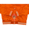 Load image into Gallery viewer, Orange Satin Varsity Baseball Jacket