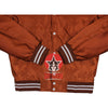 Load image into Gallery viewer, Chocolate Brown Satin Varsity Baseball Jacket