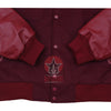 Maroon Raglan Sleeves Wool Leather Varsity Baseball Jacket