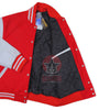 Load image into Gallery viewer, Ariana Grande Red Wool &amp; White Leather Chenille Patch Varsity Letterman Jacket