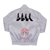 The Beatles Inspired White Satin Varsity Baseball Jacket