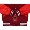 Load image into Gallery viewer, Maroon Wool Body Red Leather Sleeves Varsity Baseball Jacket