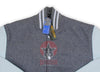 Load image into Gallery viewer, Gray Wool white Leather Sleeves Varsity Jacket