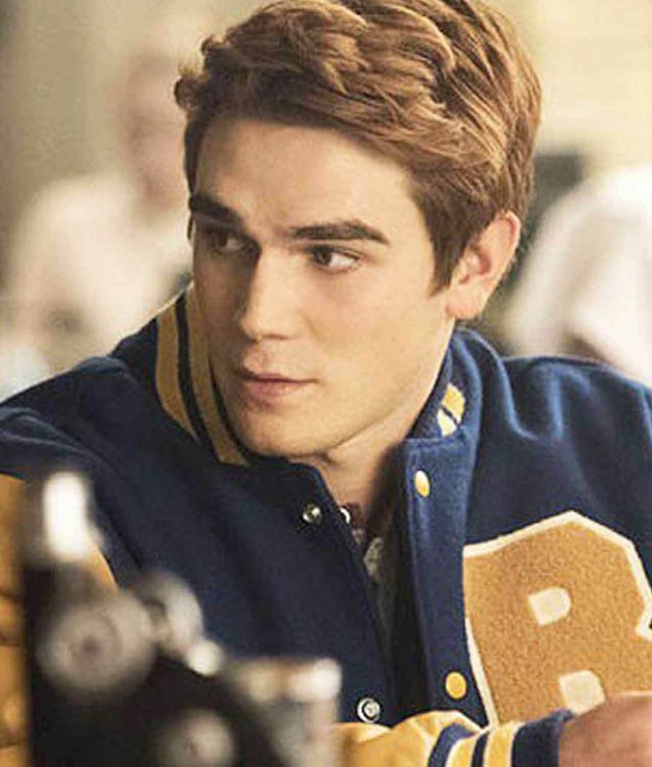 Riverdale KJ Apa Archie Royal Blue Gold Yellow Varsity Jacket - Battlestar Clothing & Gears Co