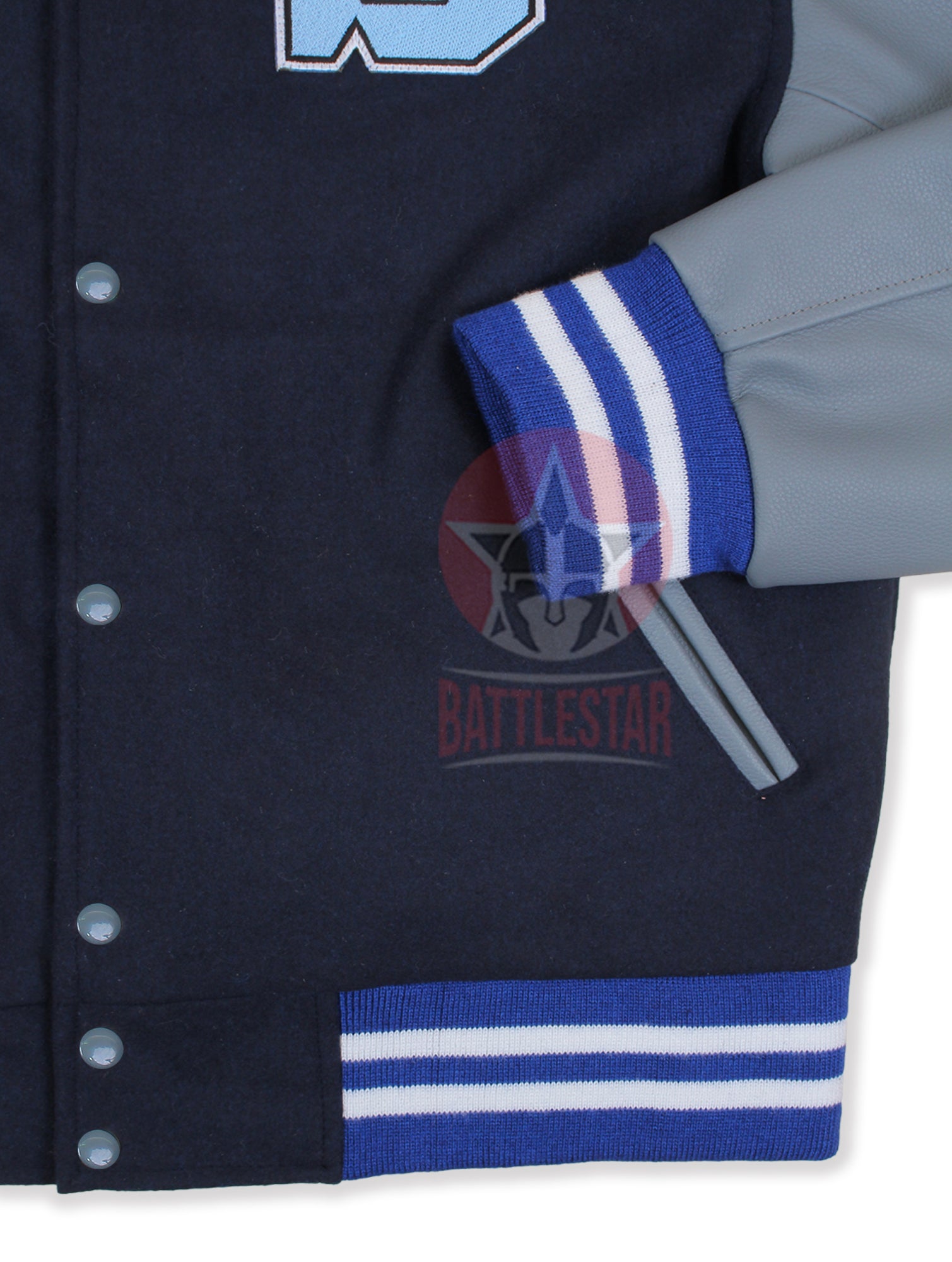 Andy The Breakfast Club Navy Blue Baseball Jacket