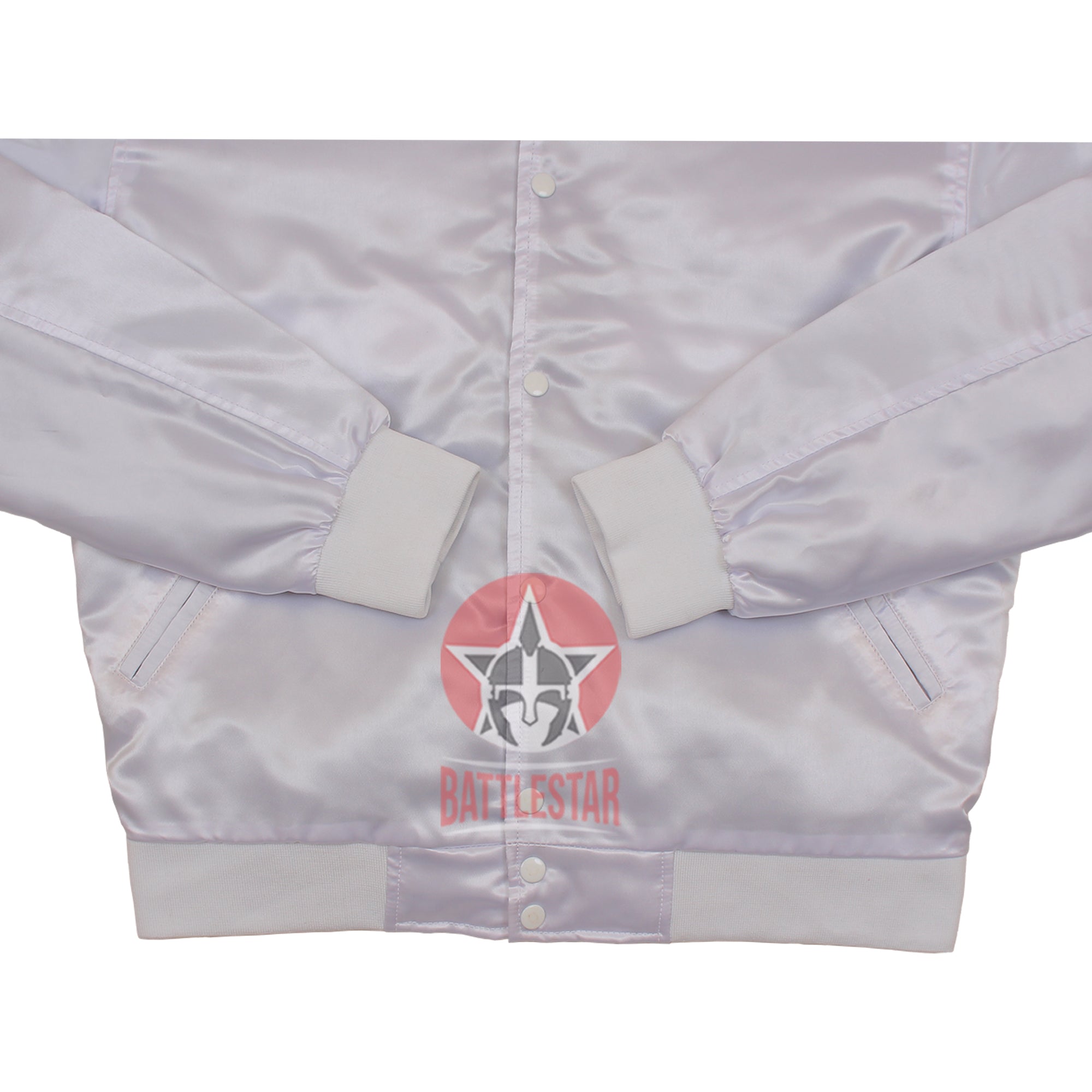 The Beatles Inspired White Satin Varsity Baseball Jacket