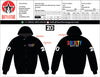 Load image into Gallery viewer, Personalized Embroidered Black Full Wool Hooded Varsity Jacket