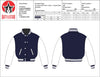 Load image into Gallery viewer, Personalized Navy Blue &amp; White Cropped Body Jacket