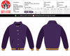 Load image into Gallery viewer, Personalized Byron Collar Purple Varsity Jacket