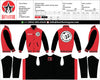 Personalized Embroidered Red & Black Varsity Jacket