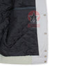 Load image into Gallery viewer, White Wool Black Leather Sleeves Varsity Jacket