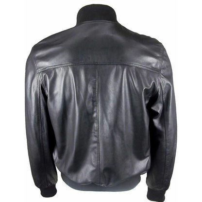Classic London Men's black Leather Bomber Jacket - Battlestar Clothing & Gears Co